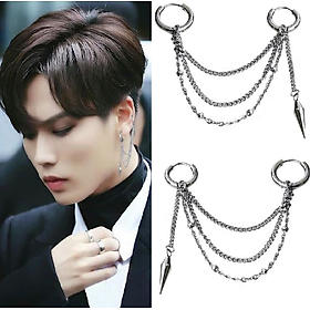 Bông tai nam nữ vành tai thả chóp dài bắt mắt