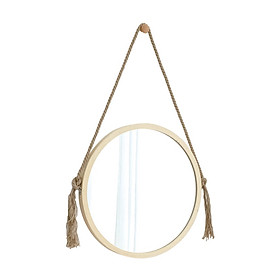 Mua GƯƠNG TREO TƯỜNG KHUNG GỖ TRÒN D 50CM- DÂY THỪNG TREO