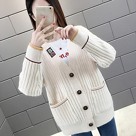 Áo len nữ cardigan chất len dày mịn freesize dưới 62kg phong cách Hàn Quốc