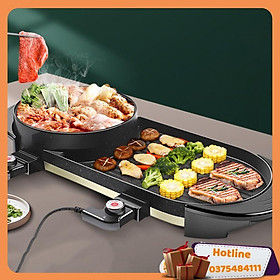 Mua Bếp Lẩu Nướng Kép 2 Trong 1 Đa Năng Mặt Nướng Chống Dính Không Khói Cao Cấp - Hàng Loại 1