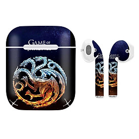 Mua Miếng dán skin cho AirPods in hình Game Of Throne - 001 (AirPods  1 2  Pro  TWS  i12)