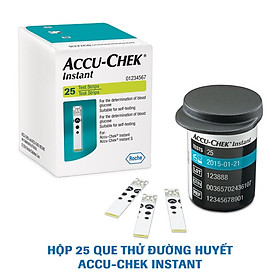 Hộp 25 50 100 que test tiểu đường Accu-Chek INSTANT