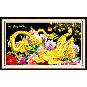 Mua Tranh thêu chữ thập Long phụng sum vầy 100*54cm - tự thêu