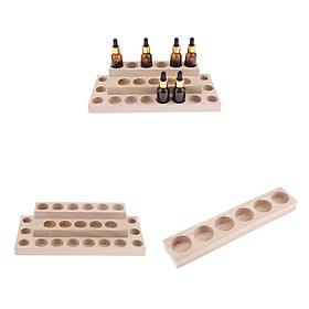 2 Pcs Wooden Essential Oil Displaying Storage Organizer Rack Holder Stand