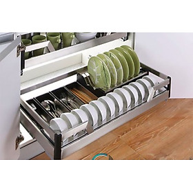 Giá đựng xoong nồi bát đĩa (Kệ bát đĩa Inox 304 thương hiệu Gerari hộp lắp thùng/cánh)