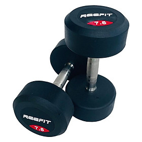 Bộ 2 tạ tay cao su Reefit 7.5kg màu đen