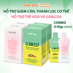 Combo Bộ 2 Hộp Collagen Uống Trẻ Hóa Da & 2 Hộp Enzyme Slimkeep Thanh Lọc Cơ Thể Hỗ Trợ Giảm Cân Coolvita (4 Hộp)