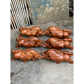 Mua Cặp bò tót bằng gỗ hương đá kt 50×17×15cm