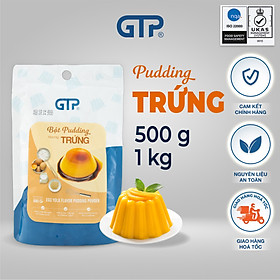 Bột Pudding Gtp (1kg) hương trứng/ sô cô la/ khoai môn/ dâu/ dưa lưới/ matcha