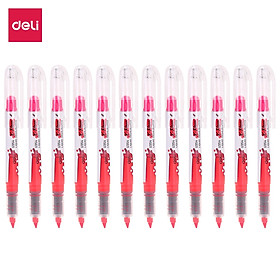 Bút nhớ dòng Deli - dấu dòng, highlight - Mực Hồng/Xanh lá/Cam/Vàng - Combo 2 chiếc - EU35440