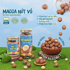 Hạt Macca Úc nứt vỏ (hũ 500gr)