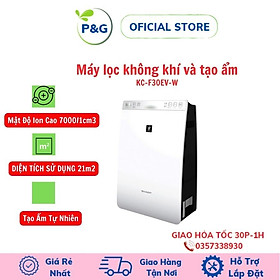 Máy lọc không khí và tạo ẩm  KC-F30EV-W, lọc không khí bụi thô lọc mùi than ,tạo ẩm tự nhiên, có ion khử khuẩn - Hàng chính hãng