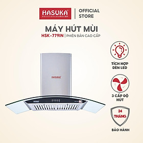 Mua Máy hút mùi cong lưới inox HASUKA HSK-779IN  hút và khử mùi với công suất hút 950m³/h  nút bấm điều khiển cơ (BH 24 tháng) - hàng chính hãng