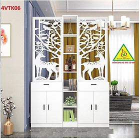 Mua Vách ngăn phòng khách  vách ngăn tủ kệ bằng gỗ 4VTK06- Nội thất lắp ráp Viendong adv