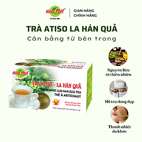 Trà Atiso La Hán Quả Hỗ Trợ Thanh Lọc Giải Nhiệt Cơ Thể Hộp 25 Gói - Thương hiệu Hùng Phát