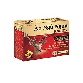 Combo 2 Hộp Viên ăn ngủ ngon Rostex HDPHARMA kẽm, lysin tăng sức đề kháng - 60 viên