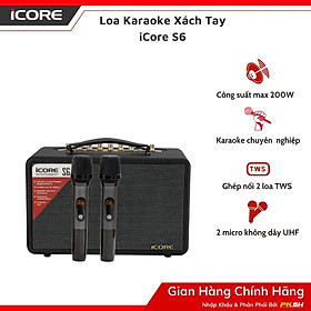 Mua Bộ Loa Karaoke xách tay iCore S6 kèm 02 micro - Hàng Chính Hãng
