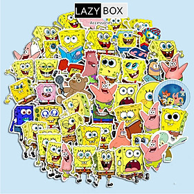Sticker chú bọt biển SpongeBob SquarePants đáng yêu cute  Dán Vali, Mũ Bảo Hiểm, Laptop, Guitar, Ván Trượt