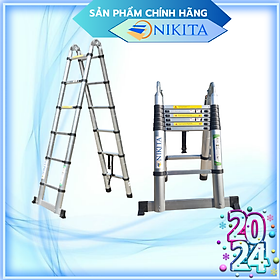 Mua  HOT  Thang nhôm rút chữ A  Hàng chính hãng NIKITA - An toàn  tiện dụng  đa năng 2024
