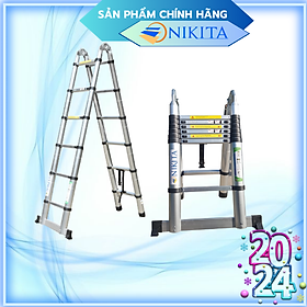 Hình ảnh [HOT] Thang nhôm rút chữ A, Hàng chính hãng NIKITA - An toàn, tiện dụng, đa năng 2024