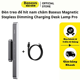Đèn treo đế hít nam châm Baseus Magnetic Stepless Dimming Charging Desk Lamp Pro (1800mAh, 3000K - 5000K, 24h sử dụng liên tục, chống mỏi mắt)- Hàng chính hãng