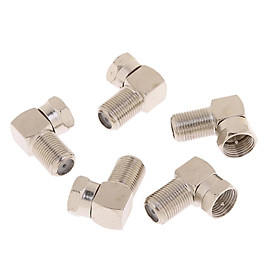 5X 90 Degree Right Angle Gold F RG6 RG59 Coaxial Coax Connector Adapter