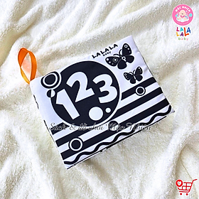Sách vải Lalala baby kích thích thị giác cho bé sơ sinh 0 đến 12 tháng