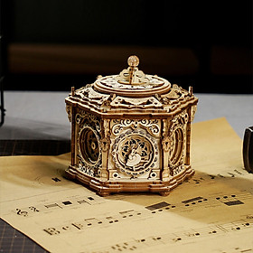 Đồ chơi lắp ráp gỗ 3D Mô hình Hộp nhạc Secret Garden DIY Mechanical Music Box AMK52