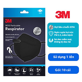 Khẩu trang 3m 9013 đạt chuẩn kf94, ngăn ngừa bụi mịn pm2.5 - trắng và đen