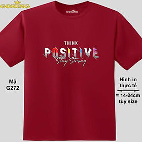 THINK POSITIVE, mã G272. Hãy tỏa sáng như kim cương, qua chiếc áo thun Goking siêu hot cho nam nữ trẻ em, áo phông cặp đôi, gia đình, đội nhóm