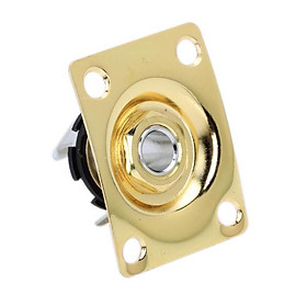 Square Output Socket Plate for Electric Guitars Spares Golden