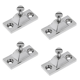 4 Pieces High Polished Stainless Steel Side Mount Deck Hinge Marine Boat Bimini Top Fitting Accessories