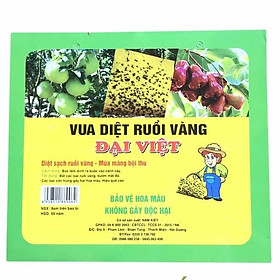 Keo Dính Ruồi Đại Việt – Vua Diệt Ruồi Vàng – Diệt Sạch Ruồi Vàng – Mùa Màng Bội Thu (10 Miếng)