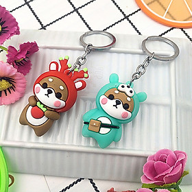 Móc khóa Shiba dễ thương nhiều mẫu ngẫu nhiên