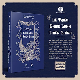 [Download Sách] Sách: Lê Triều Chiếu Lệnh Thiện Chính