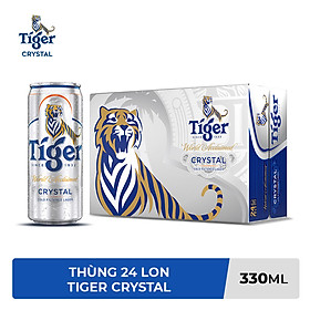 Thùng 24 lon Tiger Crystal lon cao mới (330ml/lon)
