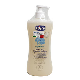 Sữa TẮM GỘI CHICCO Baby Moments Chiếc Xuất Yến Mạch Dưỡng Ẩm Mềm Da Chống Rôm Sảy, từ 0 Tháng Tuổi, chai 200ml/500ml
