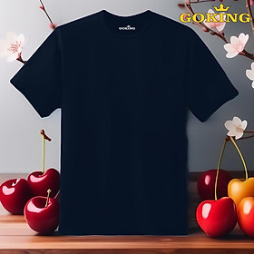 Áo thun nam thoát nhiệt Nhật Bản GOKING, chất liệu tự nhiên 100 cotton thoáng mát, thấm hút mồ hôi - Xanh đen - XXL