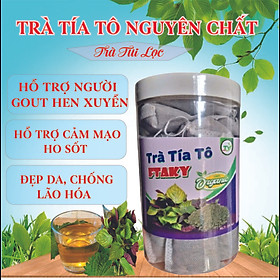 Trà tía tô túi lọc to Ftaky - Giải cảm, giảm ho hộp 20 túi