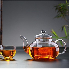 Bộ ấm  thủy tinh pha trà kèm 6 cốc - ANTH567