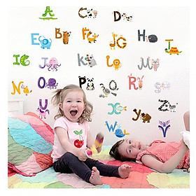 Decal dán tường Bé làm quen chữ cái 2 AmyShop DB044