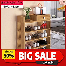 Kệ giày dép gỗ thông minh, Tủ để giày da năng chất liệu gỗ MDF chống mối mọt