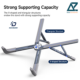 Mua Giá Đỡ nhôm nguyên khối dành cho Laptop  Macbook  iPad Dux Ducis X-Shape Folding điều chỉnh độ cao  tản nhiệt_ Hàng chính hãng
