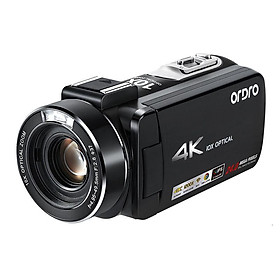 Máy quay video kỹ thuật số Máy quay 4K Ordro AC7 Vog chuyên nghiệp để phát trực tiếp trên Youtube Đầu ghi zoom quang 10X Màu sắc: Đen