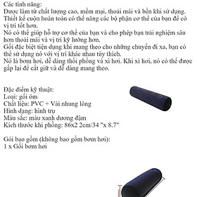 GỐI ÔM BƠM HƠI ĐA NĂNG, TIỆN DỤNG GỐI BƠM HƠI DU LỊCH XẾP GỌN ĐA NĂNG TIỆN LỢI (TẶNG KÈM BƠM TAY)