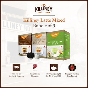Combo 3 Hộp Viên Nén Cà Phê Sữa, Trà Sữa Matcha, Trà Sữa Truyền Thống Killiney Latte Mixed 3 -  Tương Thích Máy Pha Cà Phê Dolce Gusto - (3 Hộp X 10 Viên)