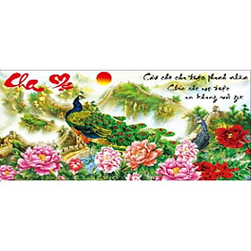 Mua Tranh thêu chữ thập cầu cho cha mẹ thanh nhàn ( chưa thêu)-X8066