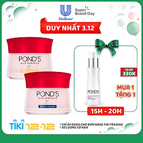 Bộ Đôi Kem Dưỡng Chống Lão Hóa Da Ngày Và Đêm Pond's Age Miracle (50g/hũ)