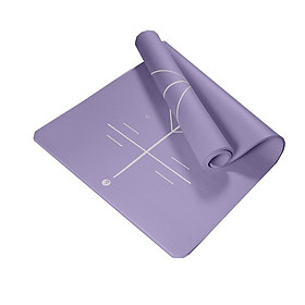 NBR Yoga Mat Extended Skid Fitness Nitrile Rubber Purple 185x90cm