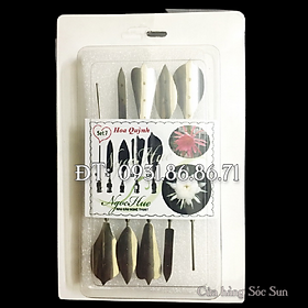 Bộ 10 dụng cụ làm rau câu 3D – Set 7 – Bộ làm hoa quỳnh - Tặng kèm kim nhụy – Mã số 1520